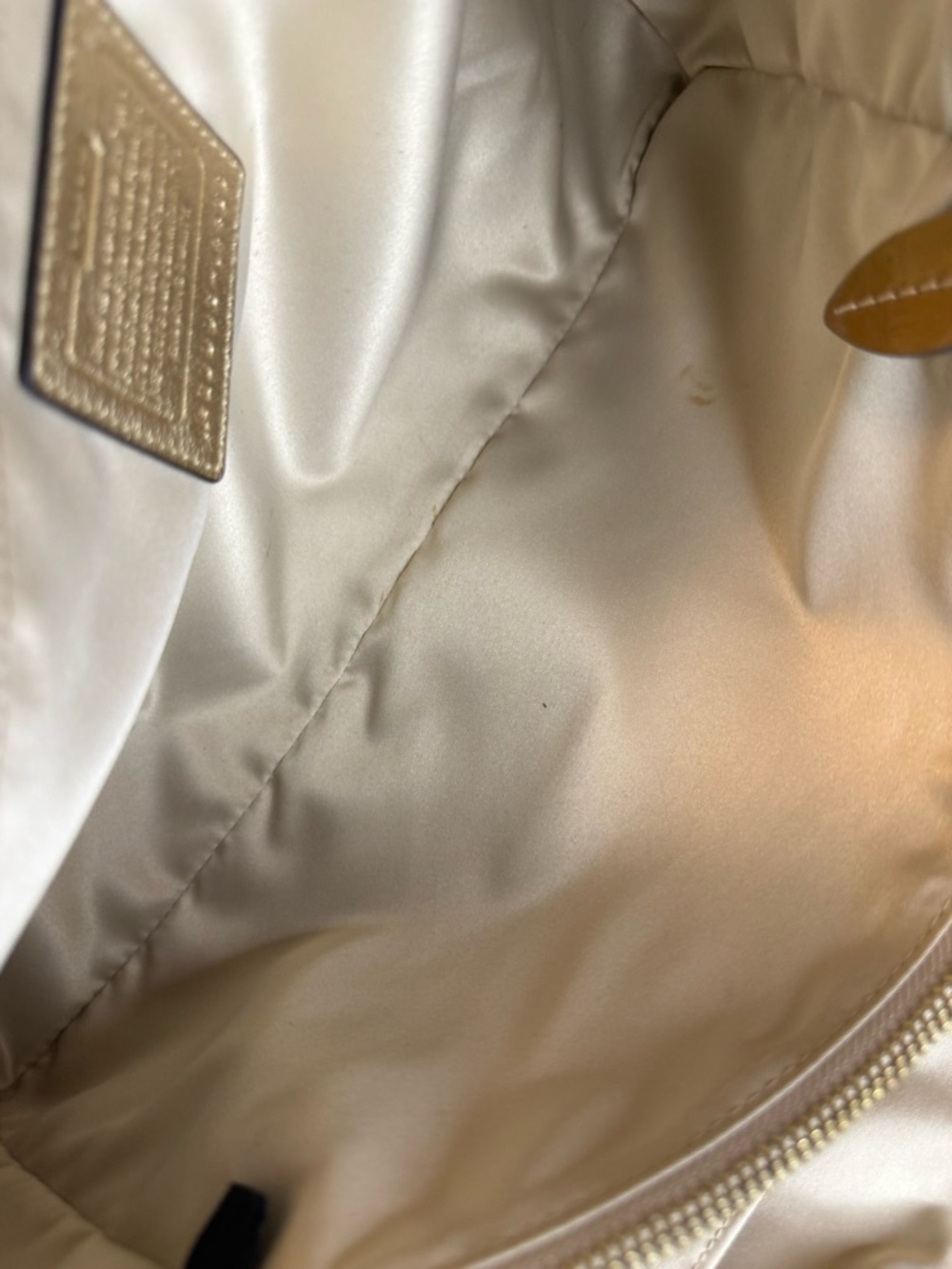 Coach Gold Signature Canvas Shoulder Bag - Picture 13 of 16